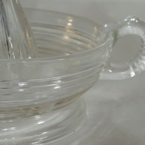 Vintage 40s Manhattan Grapefruit Orange Lemon Juicer Reamer Bowl Anchor Hocking - Picture 6 of 6